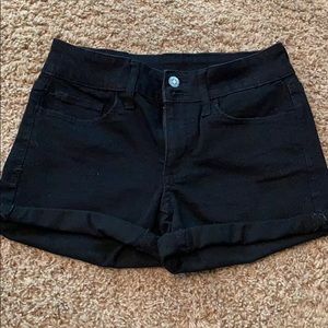 Black jean shorts